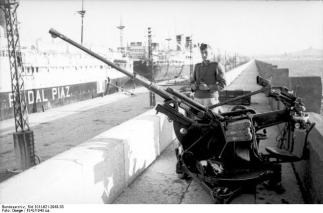 German 20 mm anti-aircraft gun. Photo Credit.
