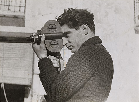 Robert Capa on assignment in May 1937.