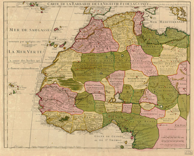 Map created in 1707 illustrates Northern Africa. Wikipedia / Public Domain
