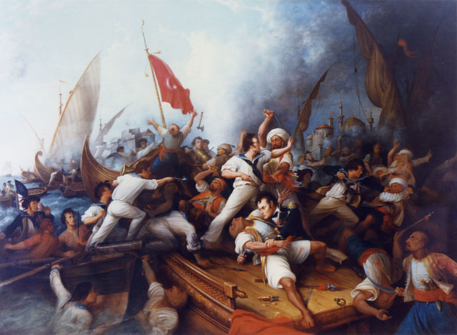 Oil panting depict