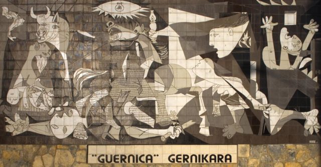 A mural in