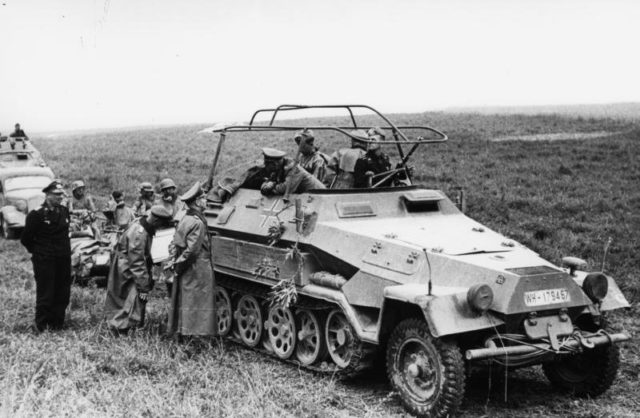 Guderian in Sdkfz 251 command vehicle