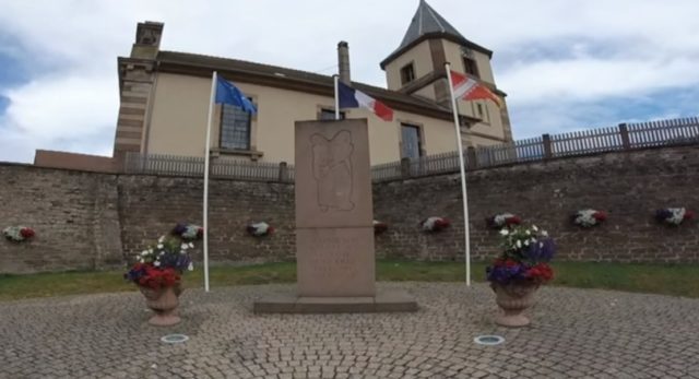 Climbach's memorial to the fallen of both WWI and WWII Image Source: Trail of the Cactus