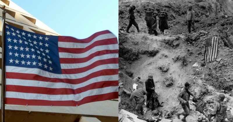 Shot By A German Bullet An American Flag Flown On D Day Goes On Display