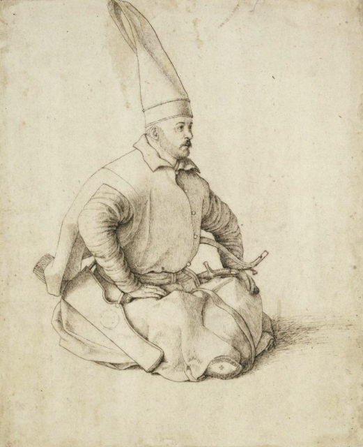 Gentile Bellini 15.századi Janicsár rajza; Public Domain, 