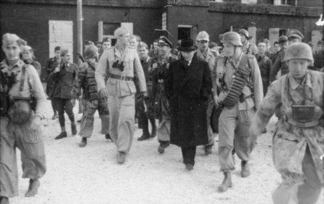 Gran Sasso. Mussolini and Skorzeny. Photo Credit.