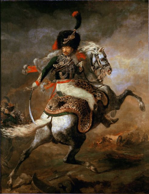 An Officer of the Imperial Horse Guards Charging.