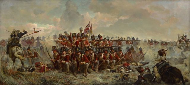 The 28th Regiment at Quatre Bras. Elizabeth Thompson, Lady Butler, 1875