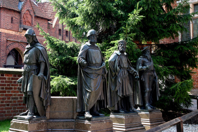 Statues of important leaders of the Teutonic Order at Malbork. Photo Credit