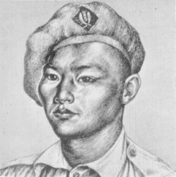 An Illustration of Thaman Gurung from the war.