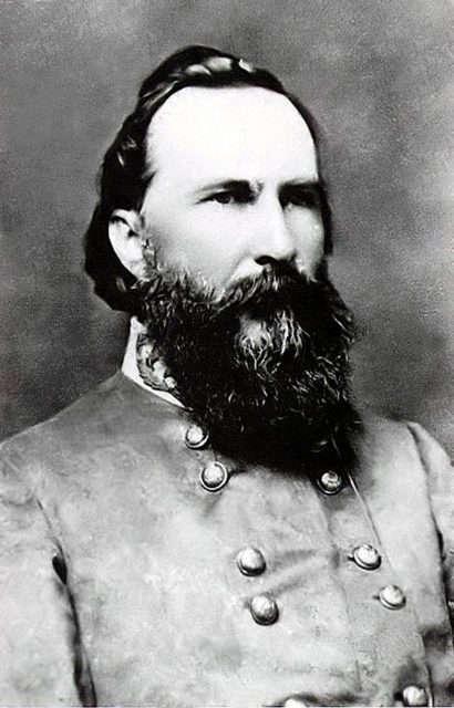 Portrait photograph of Longstreet in uniform.