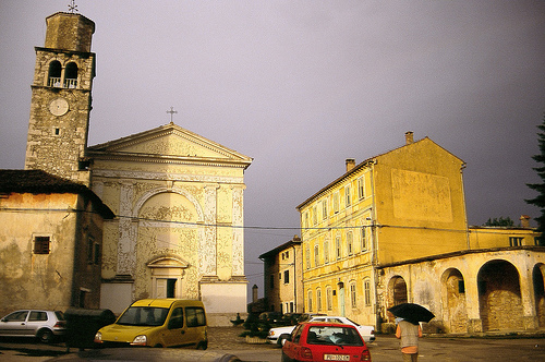 Vizinada’s square where the climax of Kelly’s Heroes was filmed.