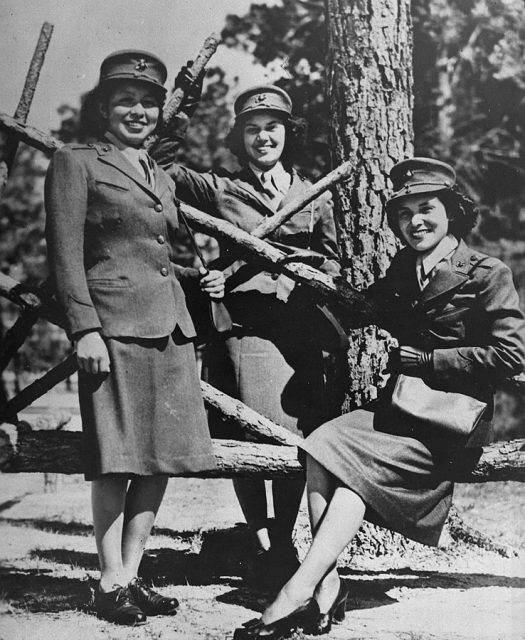 Three members of the U.S. Marine Corps