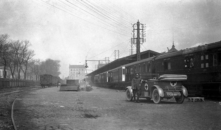 World War One: ambulance train.