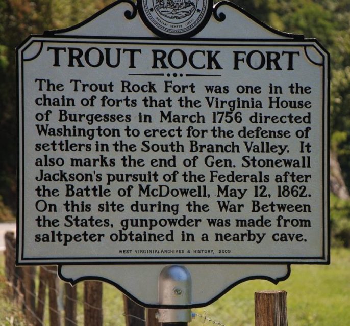 Historical marker marking the end of Gen. Stonewall Jackson’s pursuit of the Federals after the Battle of McDowell, May 12, 1862. Photo: Jarek Tuszyński / CC-BY-SA-3.0 & GDFL