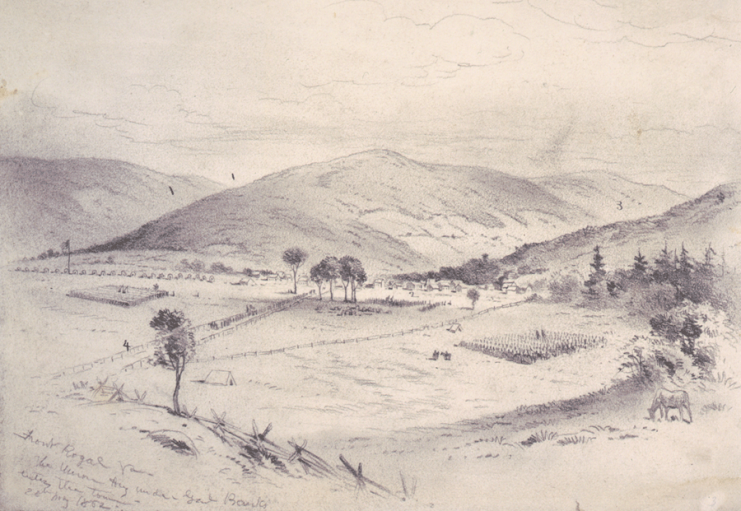 Front Royal Va. – The Union Army under Banks entering the town, May 20, 1862.