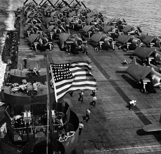 Hellcats auf der USS Yorktown 1943