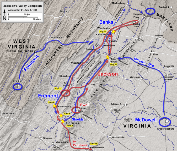 Jackson Valley Campaign – Front Royal to Port Republic – Hal Jespersen CC BY 3.0
