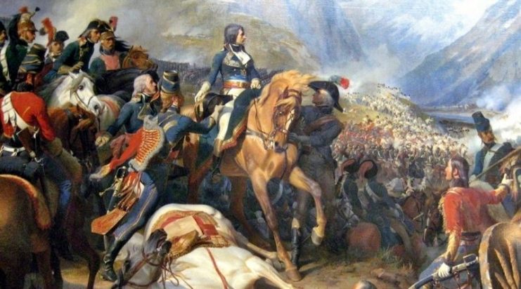 Napoleon at the Battle of Rivoli.