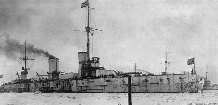 Imperial Russian battleship Petropavlovsk in Helsingfors.