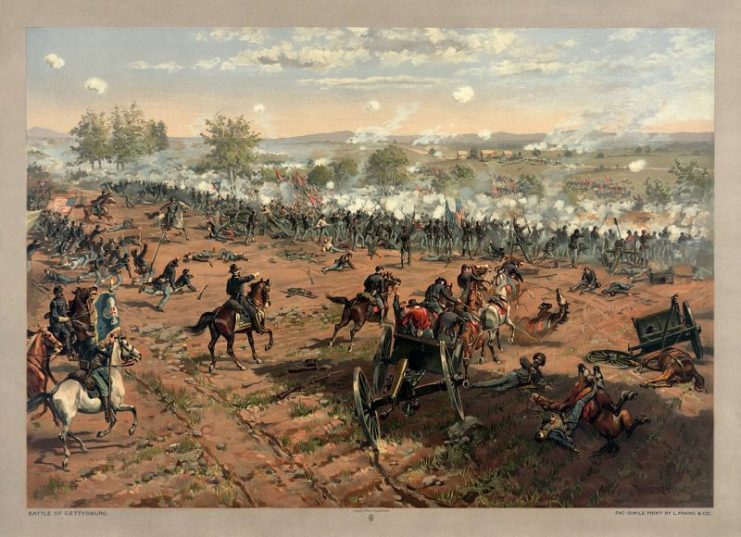 Thure de Thulstrup’s Battle of Gettysburg, showing Pickett’s Charge
