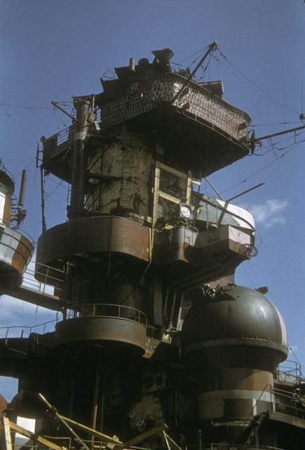 Admiral Hipper wreck in Kiel, 1945.