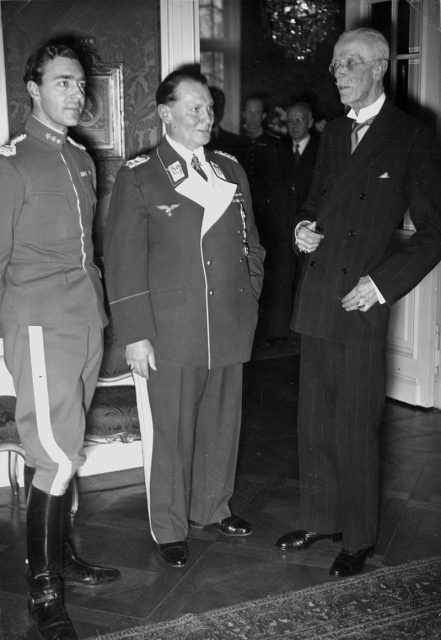 Prince Gustaf Adolf de Suède, Göring et le roi Gustaf V de Suède, 1939
