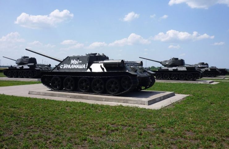 Soviet tanks from the Second World War at the War Monument in Prokhorovka Photo by Navigator-avia CC BY-SA 3.0