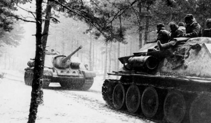 SU-85s in East Prussia – January 1945