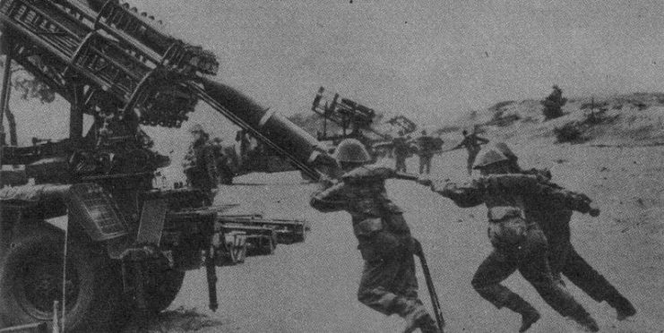 Reload drill of a Katyusha rocket.