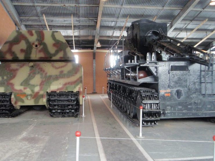 Rear view of the Panzerkampfwagen VIII Maus at Kubinka Museum.