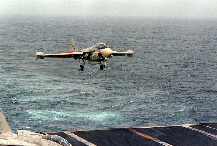 A-6E Intruder landing on CVN-69