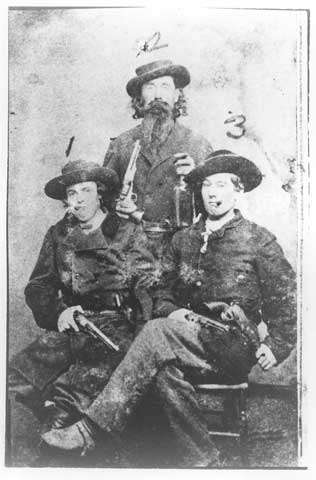 Three Bushwhackers circa 1864