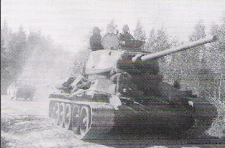 Soviet tank of the 3rd Guards Tank Corps in the Operation Bagration, 1944