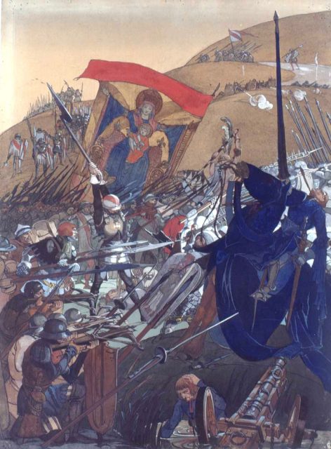 “The Banner of Strasbourg at the Battle of Nancy” by Léo Schnug