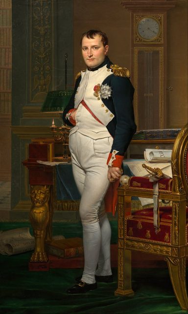 The Emperor Napoleon in His Study at the Tuileries by Jacques-Louis David, 1812