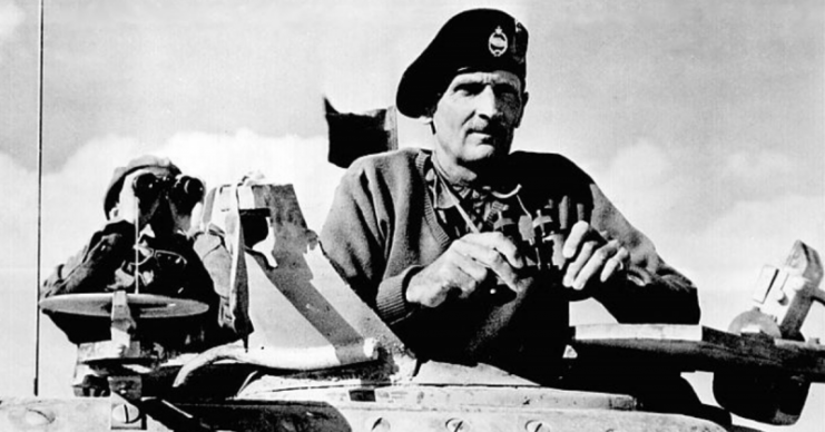 Montgomery watches his tanks move up