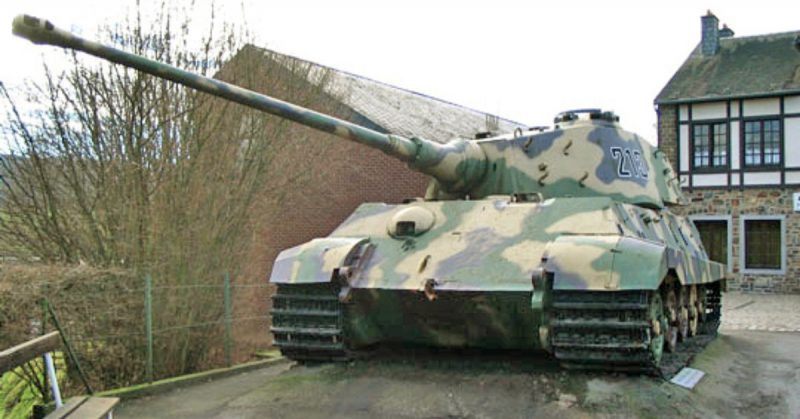 Dec 1944 US Signal Corps Reprint Photo German King Tiger Tank Belgium 