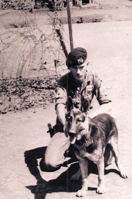 Jerry and his companion “Klaus” in Vietnam, 1969, before Jerry was MIA POW
