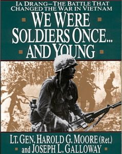 The image of Rescorla advancing with bayonet was used as the coverof We Were Soldiers Once…And Young