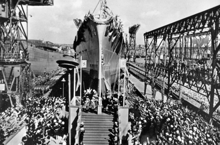 Prinz Eugen’s launch. Photo: Bundesarchiv, DVM 10 Bild-23-63-14 / CC-BY-SA 3.0
