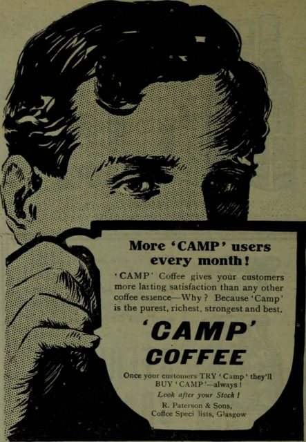 Camp coffee poster.
