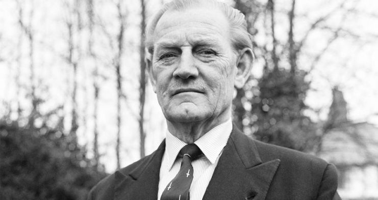 John "Mad Jack" Churchill wearing a suit