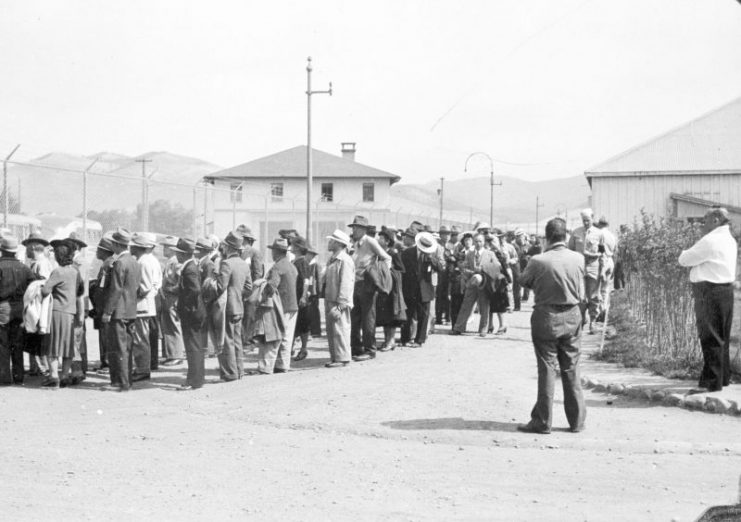 Fort Missoula internment camp, Montana, 1943. Photo: Densho CC BY-NC-SA 3.0