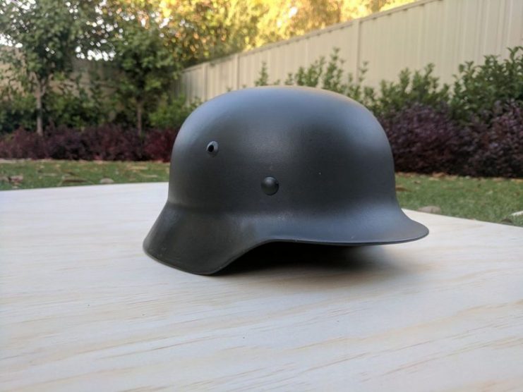 German Stahlhelm from World War II. Photo by DavidC88888888 CC BY-SA 4.0