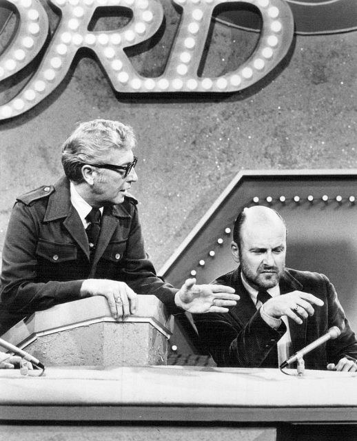 Werner Klemperer on the television game show Password. Klemperer was one of the two celebrity players for that week.