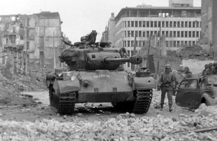 Clarence’s tank in Cologne. Photo: Adam Makos.