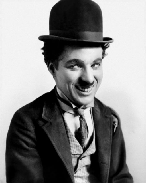 Charlie Chaplin in his “Tramp” persona.