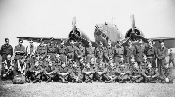 Personnel of No. 487 Squadron RNZAF grouped in front of a Lockheed Ventura Mark II at Methwold, Norfolk.Operation Ramrod 16