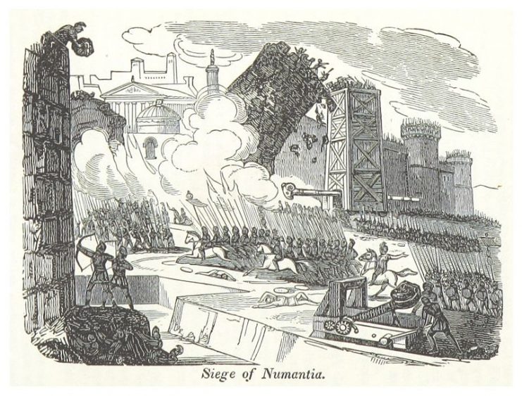 Eine der berühmtesten römischen Belagerungen war die der keltiberischen Festung Numantia im heutigen Nordmittelspanien durch Scipio Aemilianus im Jahre 133 v. Chr.